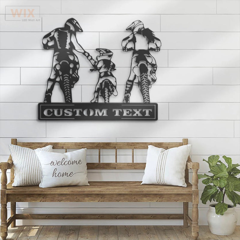 Motorcycle LED Metal Sign - Wix Decor
