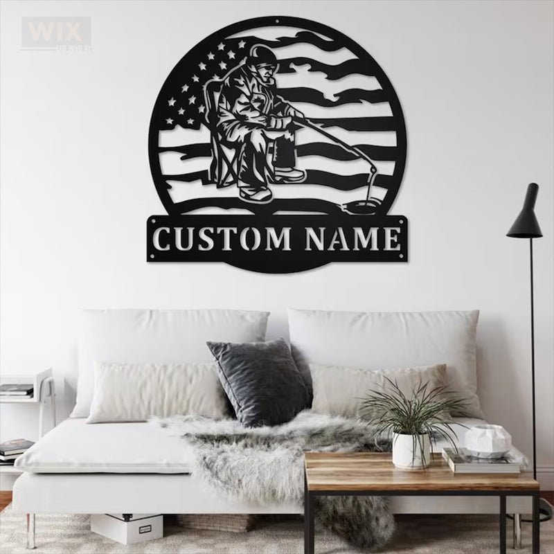 Fishing LED Metal Sign - Wix Decor