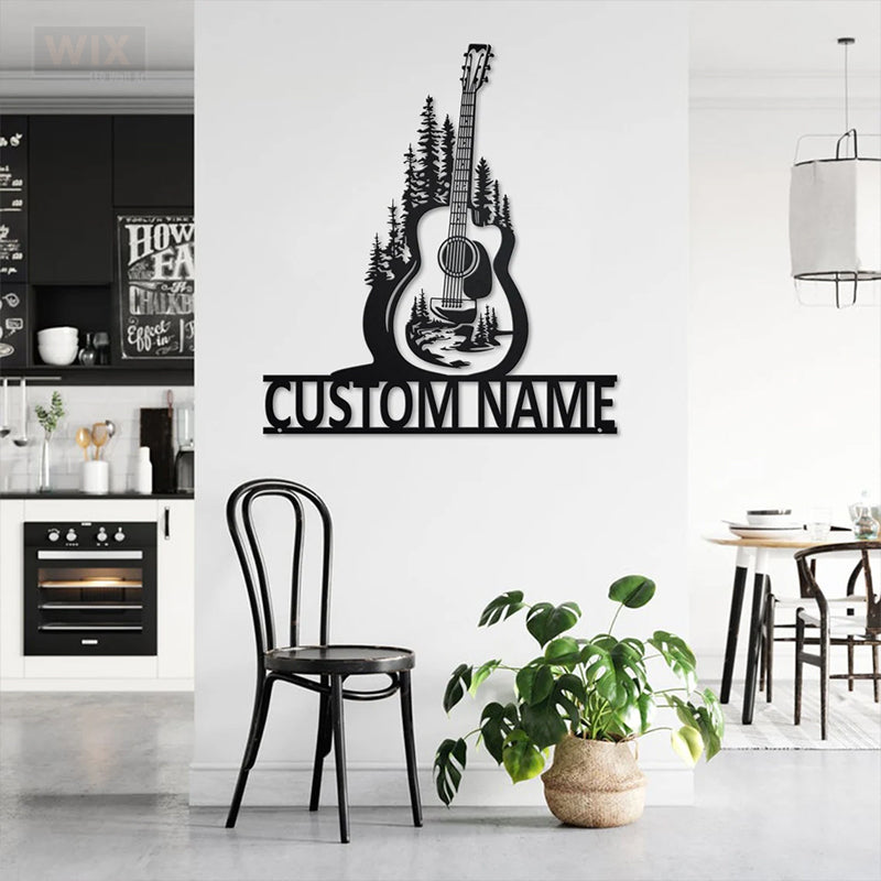 Guitar LED Metal Sign