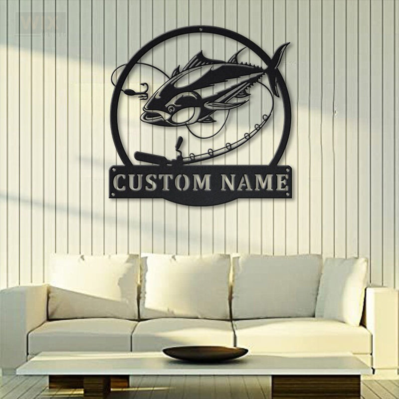 Fishing LED Metal Sign - Wix Decor