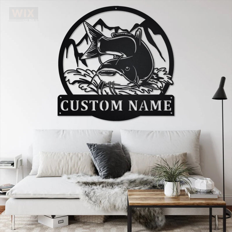 Fishing LED Metal Sign - Wix Decor
