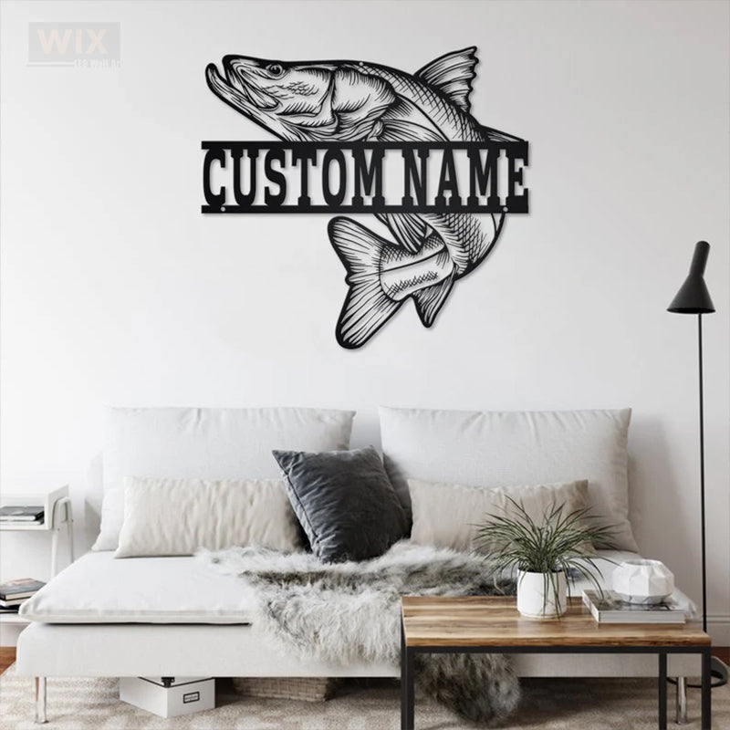 Fishing LED Metal Sign - Wix Decor