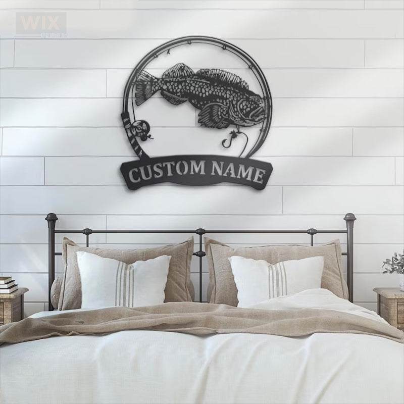 Fishing LED Metal Sign - Wix Decor