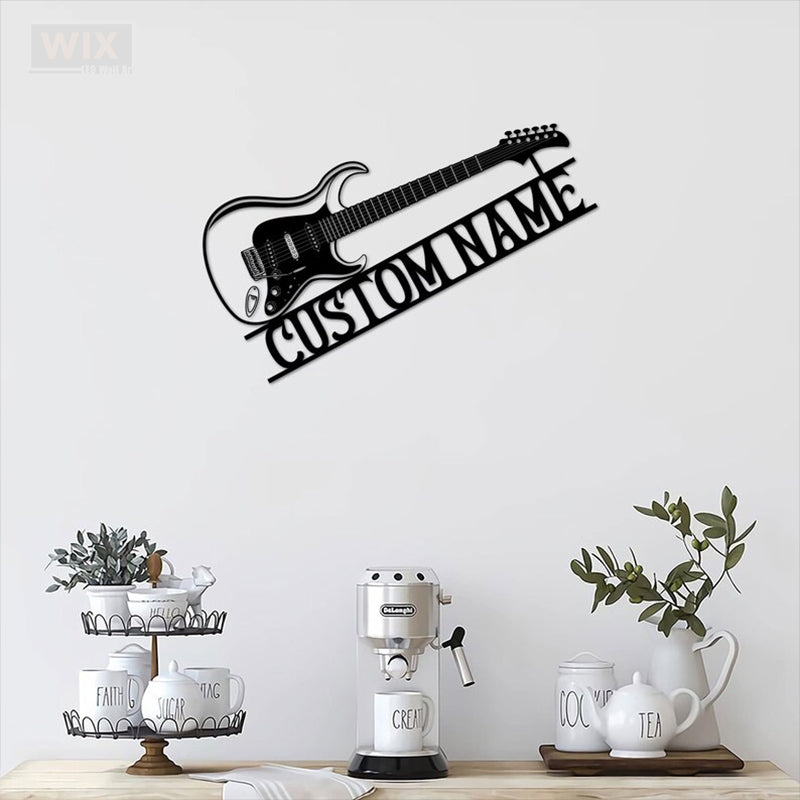 Guitar LED Metal Sign