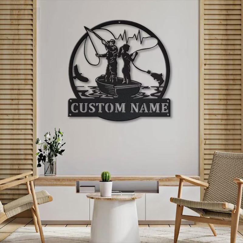 Fishing LED Metal Sign - Wix Decor