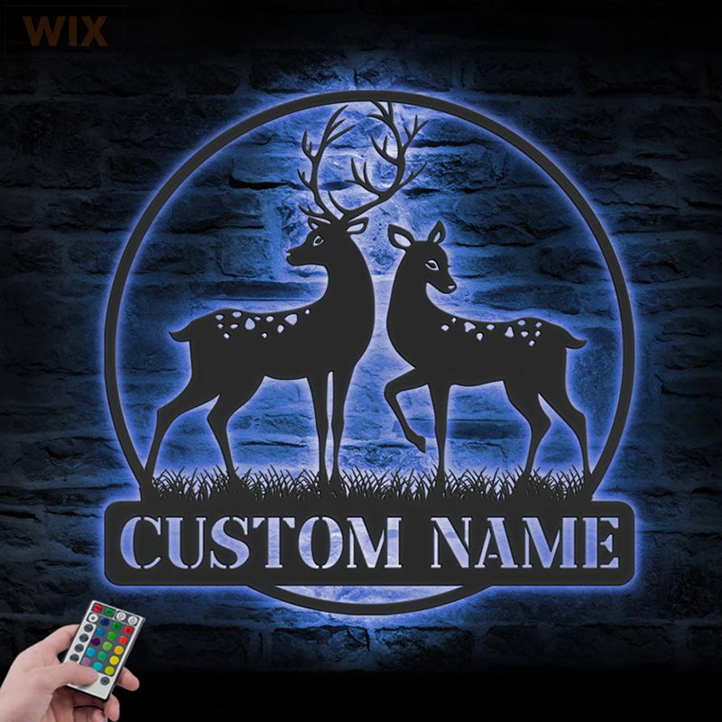 Hunting LED Metal Sign - Wix Decor