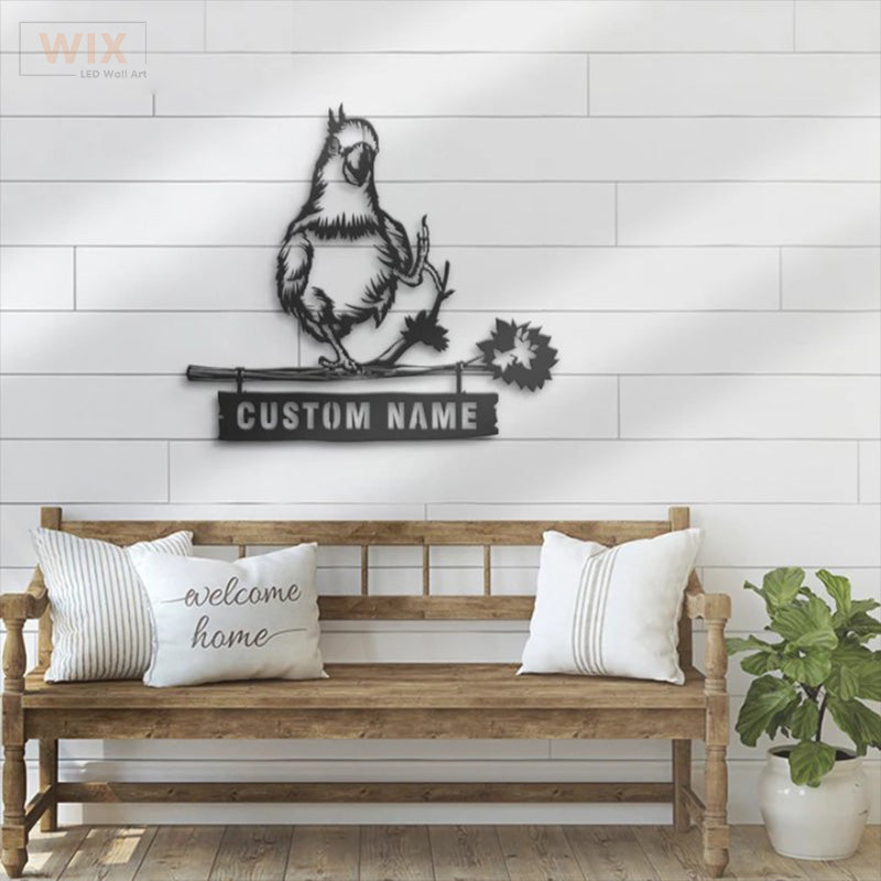Birds LED Metal Sign