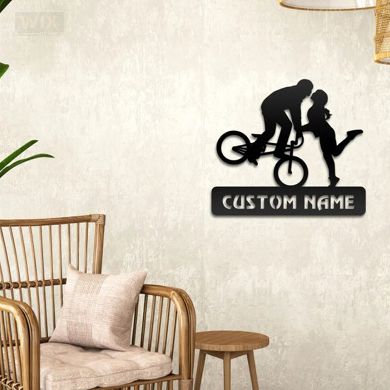 Mountain Bike LED Metal Sign - Wix Decor