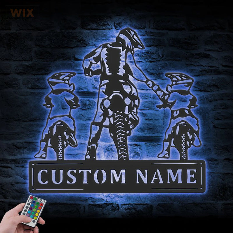 Motorcycle LED Metal Sign - Wix Decor