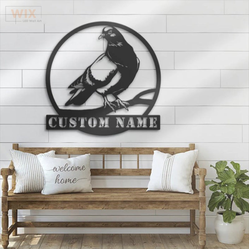 Birds LED Metal Sign - Wix Decor