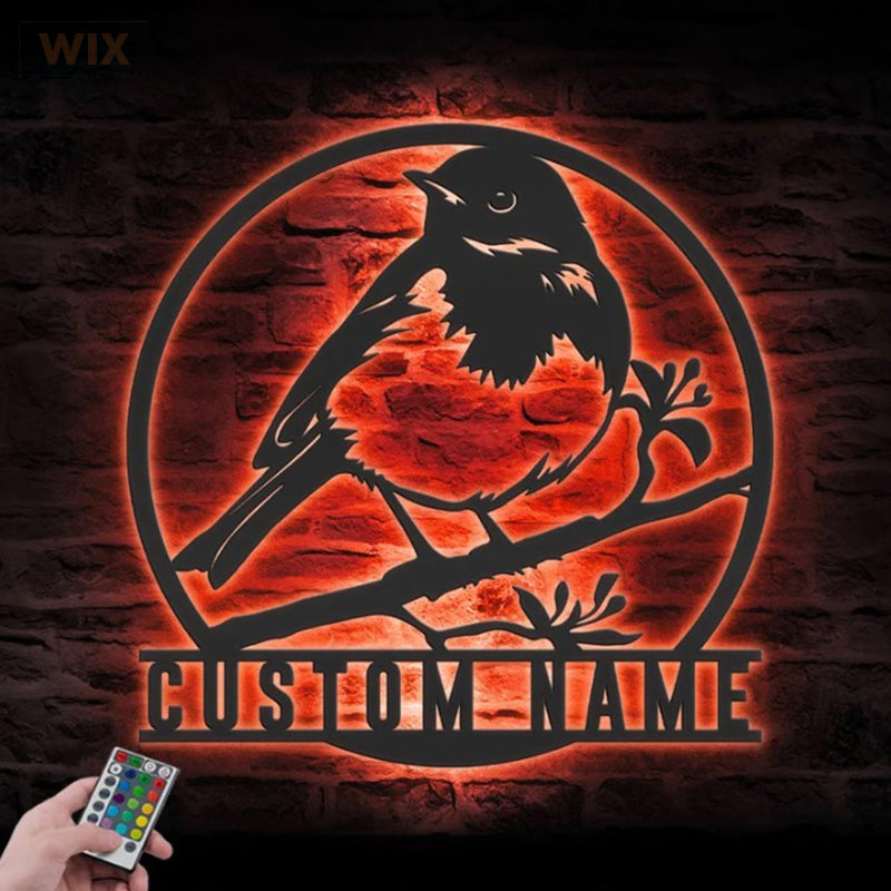 Birds LED Metal Sign