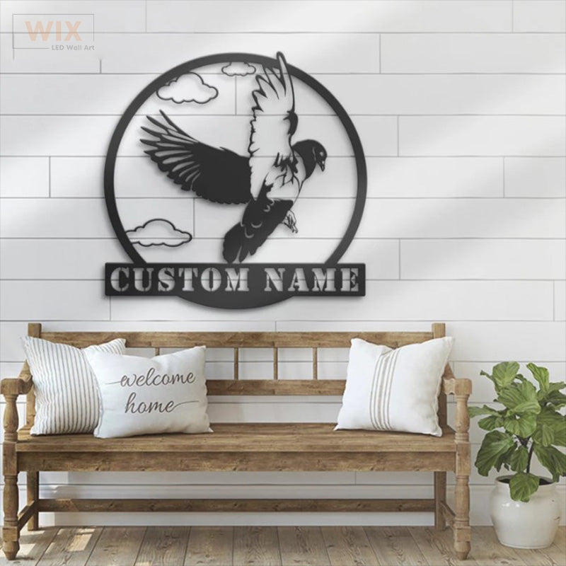 Birds LED Metal Sign - Wix Decor