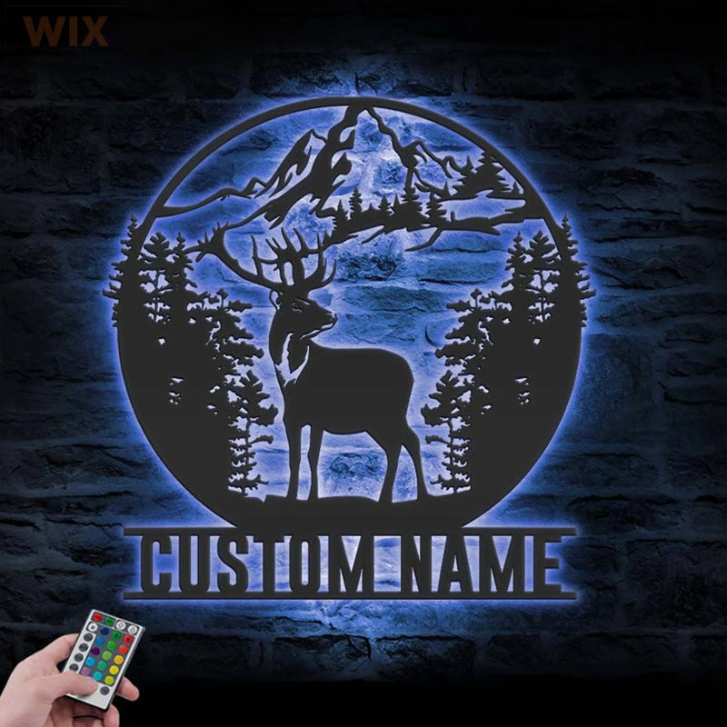 Hunting LED Metal Sign - Wix Decor