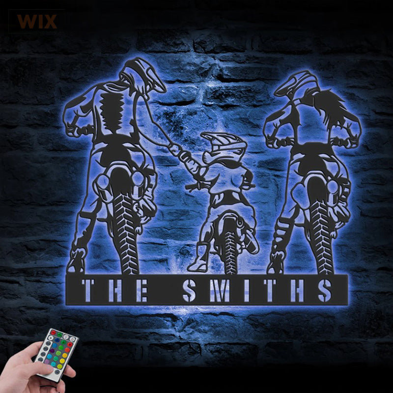 Motorcycle LED Metal Sign - Wix Decor