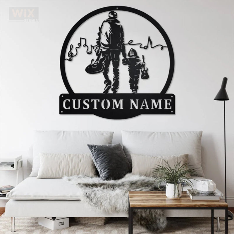 Guitar LED Metal Sign - Wix Decor