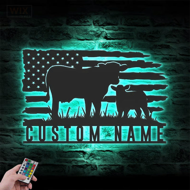 Farm LED Metal Sign