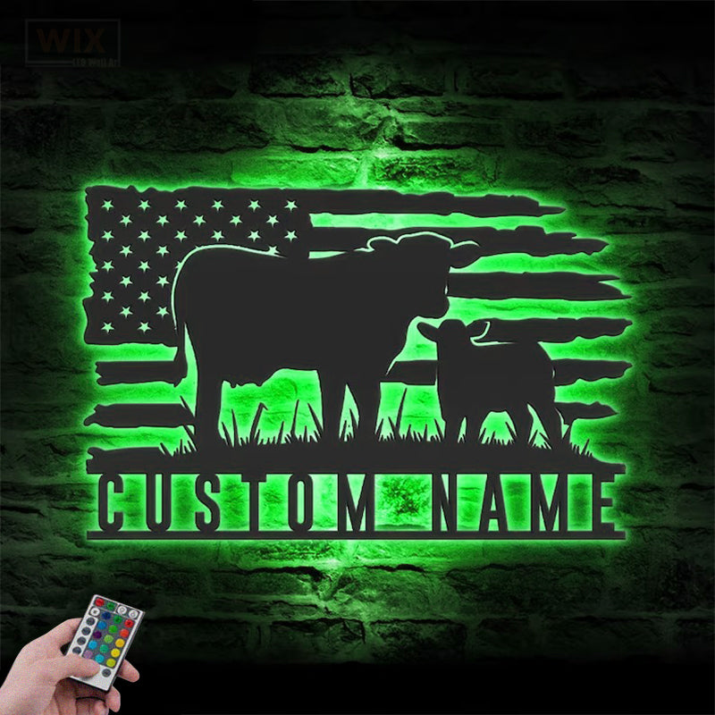 Farm LED Metal Sign