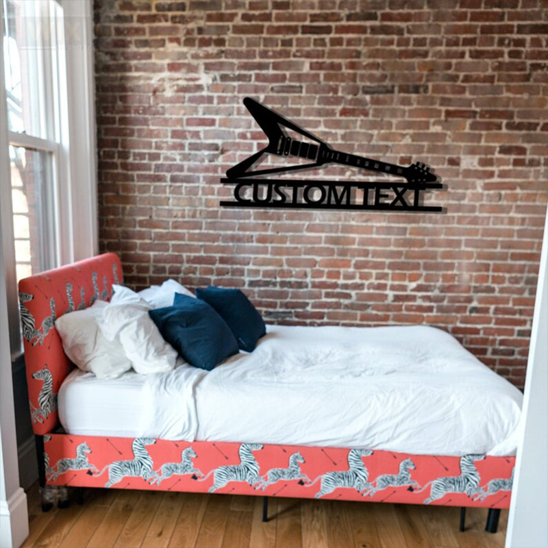 Guitar LED Metal Sign