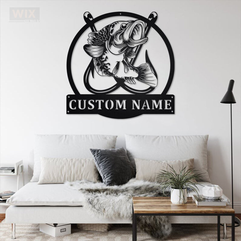 Fishing LED Metal Sign - Wix Decor
