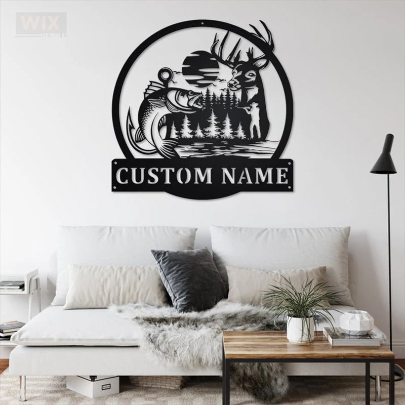 Fishing LED Metal Sign - Wix Decor