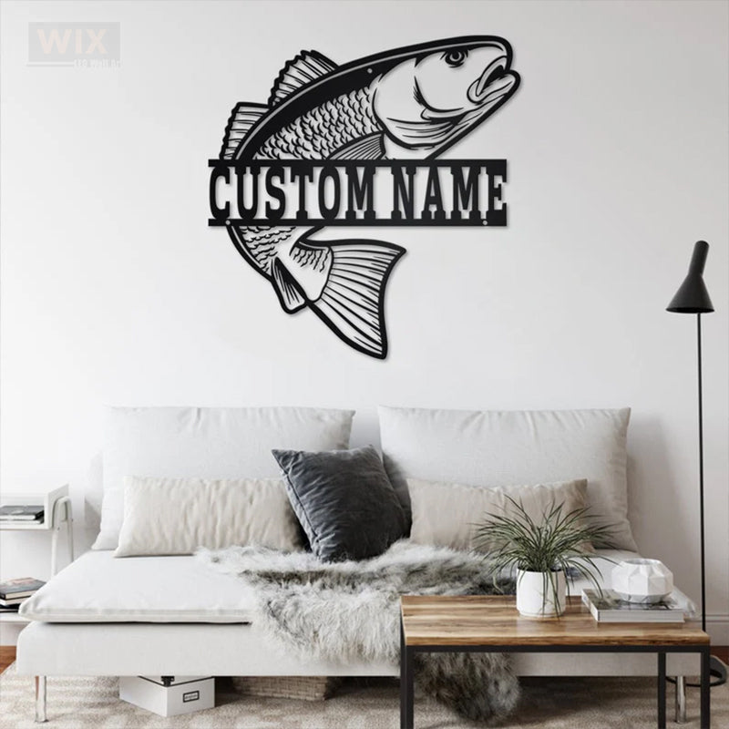 Fishing LED Metal Sign - Wix Decor