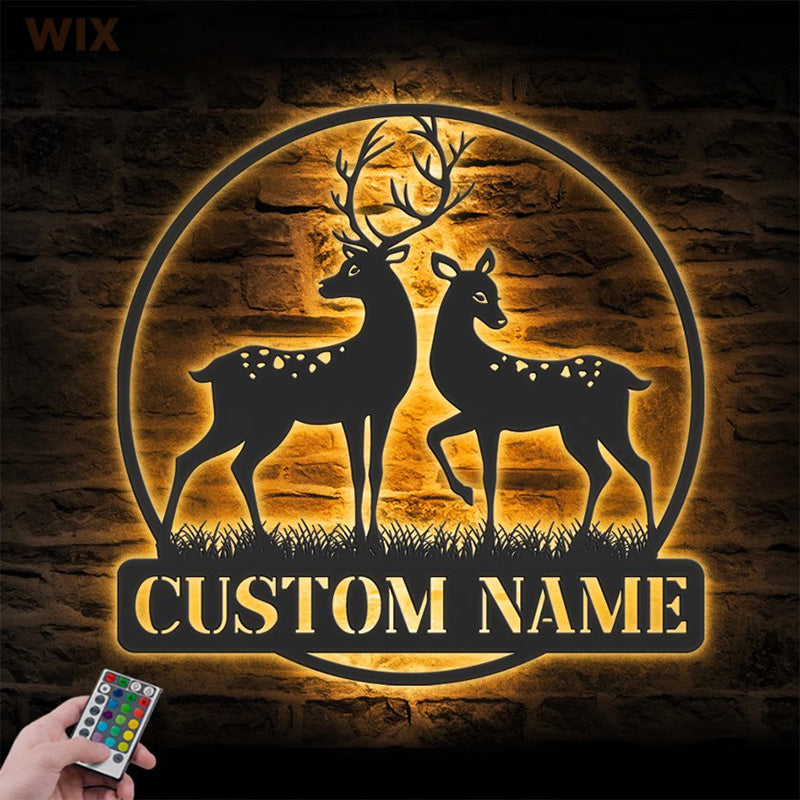 Hunting LED Metal Sign - Wix Decor