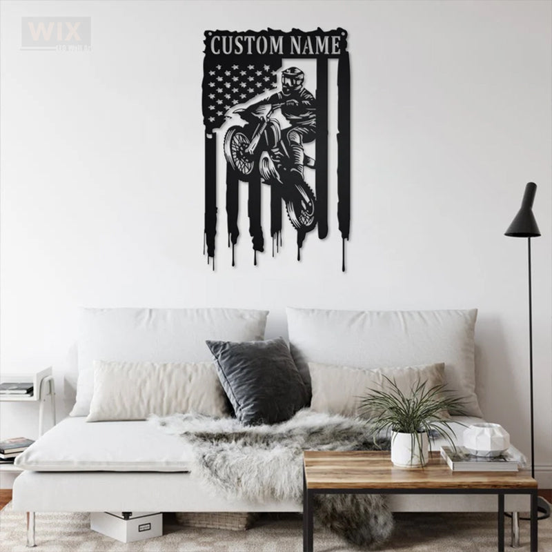 Mountain Bike LED Metal Sign - Wix Decor