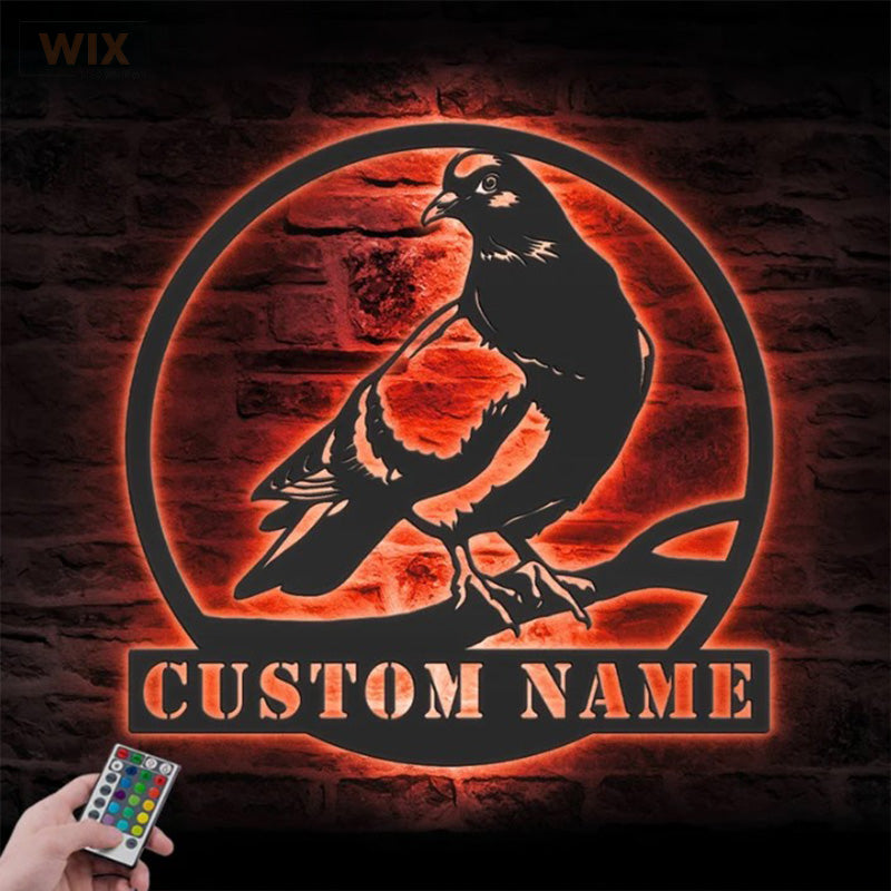 Birds LED Metal Sign - Wix Decor
