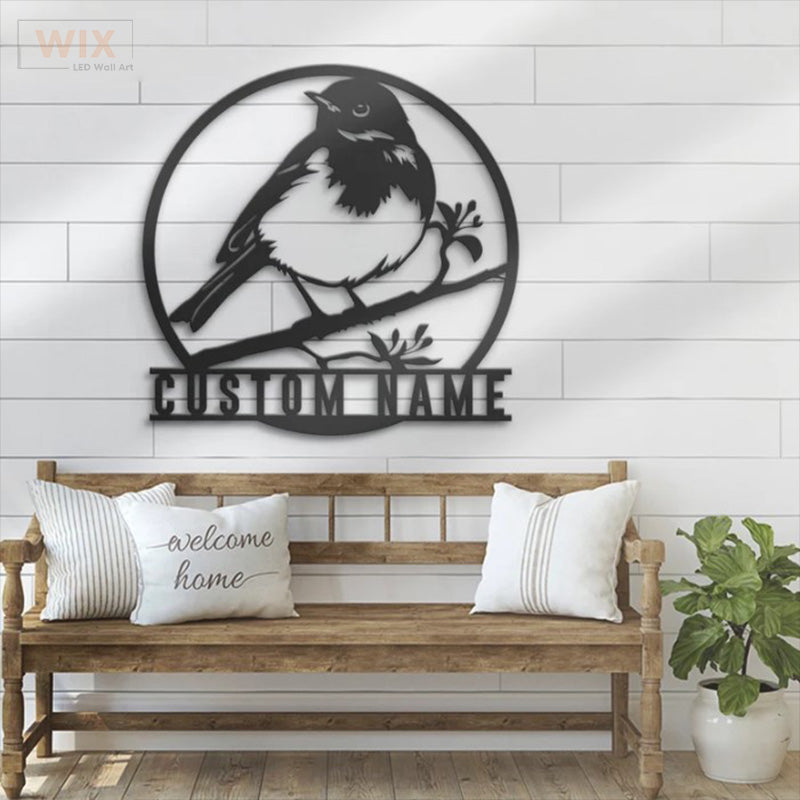 Birds LED Metal Sign