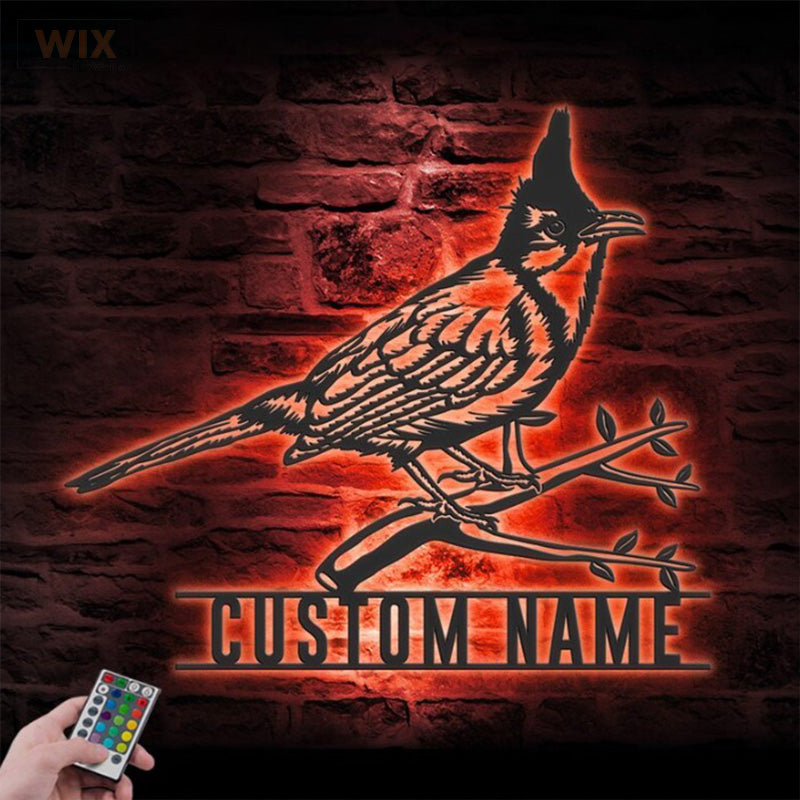 Birds LED Metal Sign