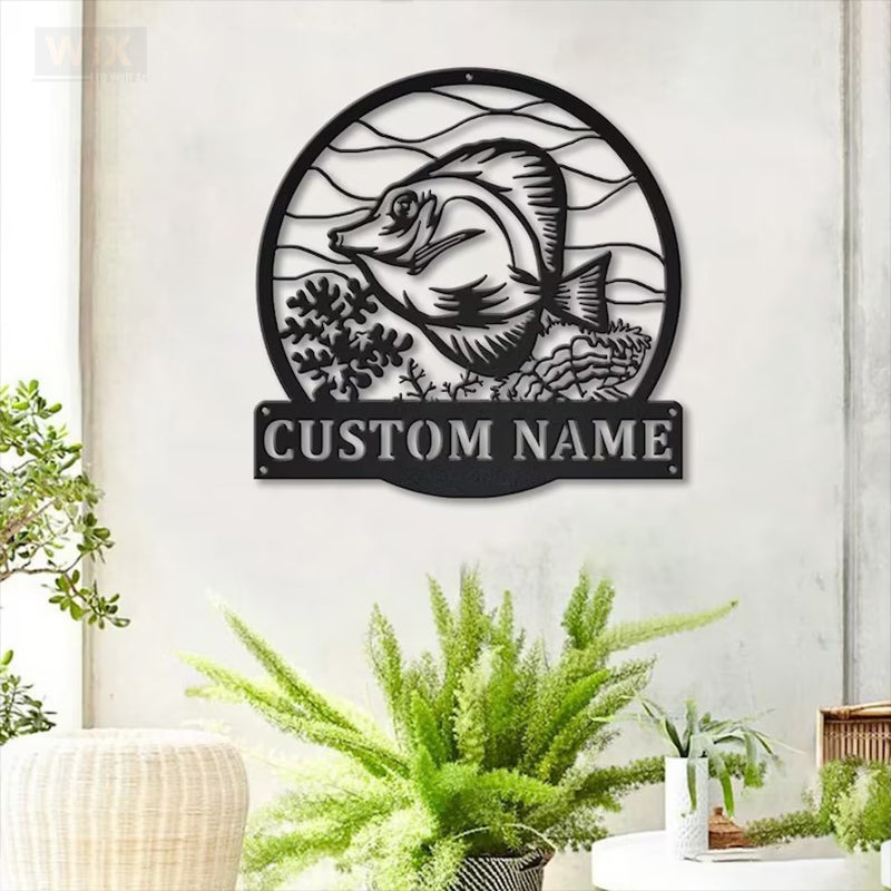 Fishing LED Metal Sign - Wix Decor
