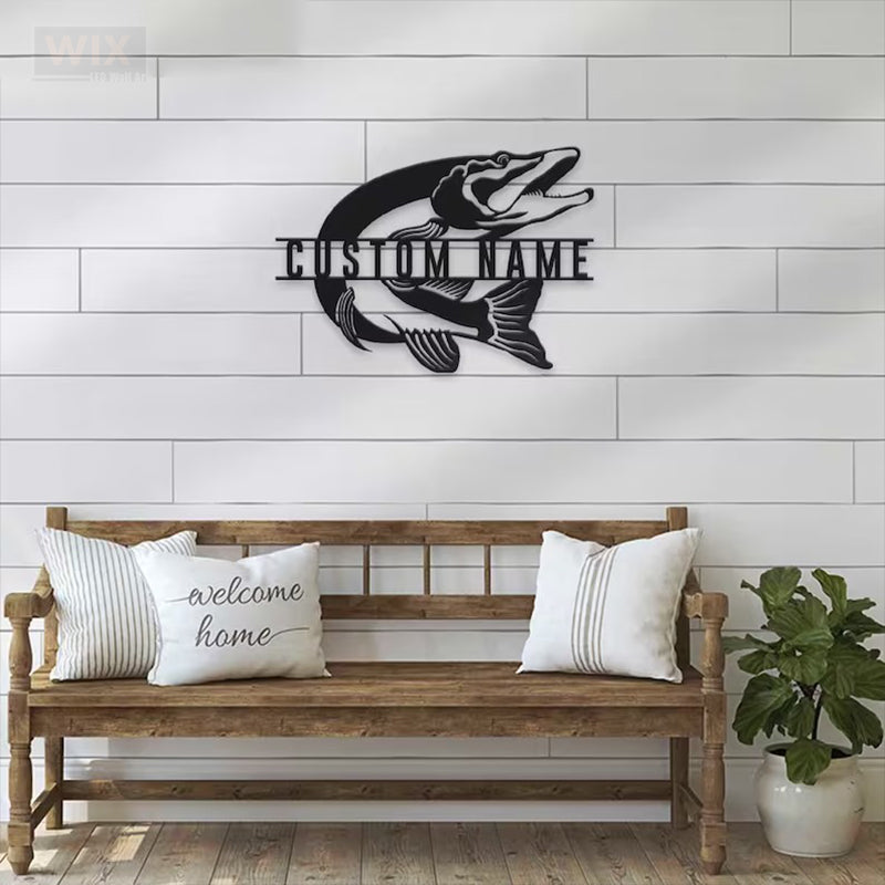Fishing LED Metal Sign - Wix Decor