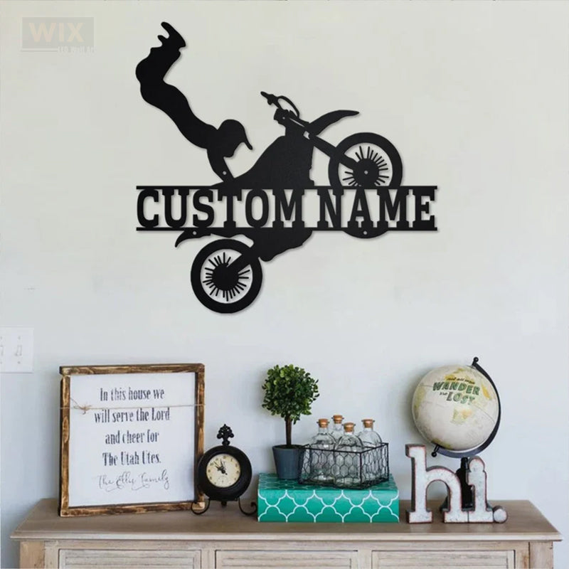 Mountain Bike LED Metal Sign - Wix Decor
