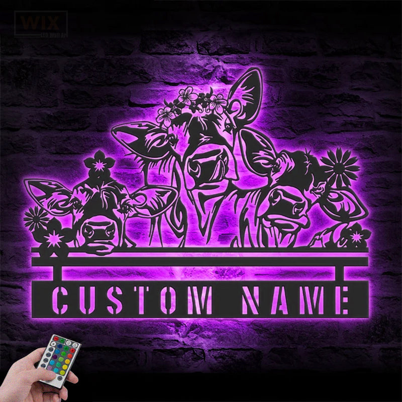 Farm LED Metal Sign