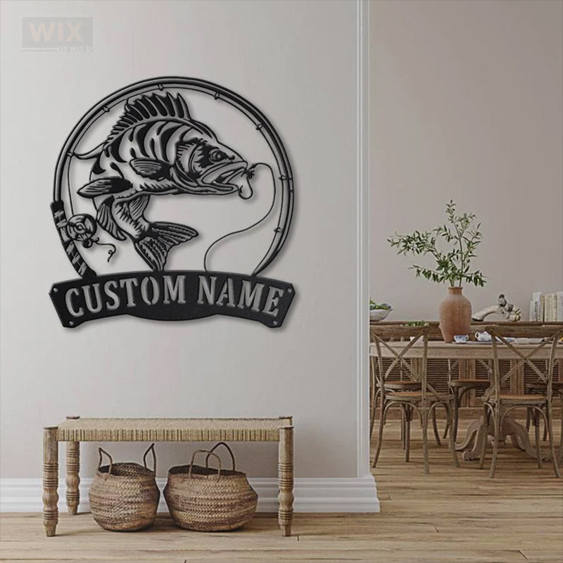 Fishing LED Metal Sign - Wix Decor