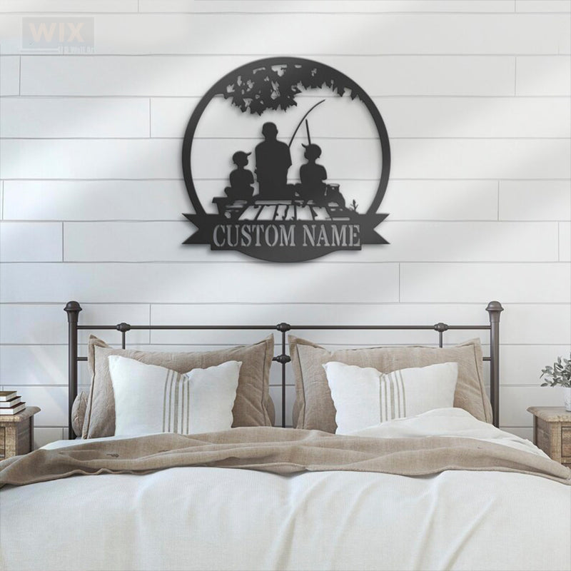 Fishing LED Metal Sign - Wix Decor