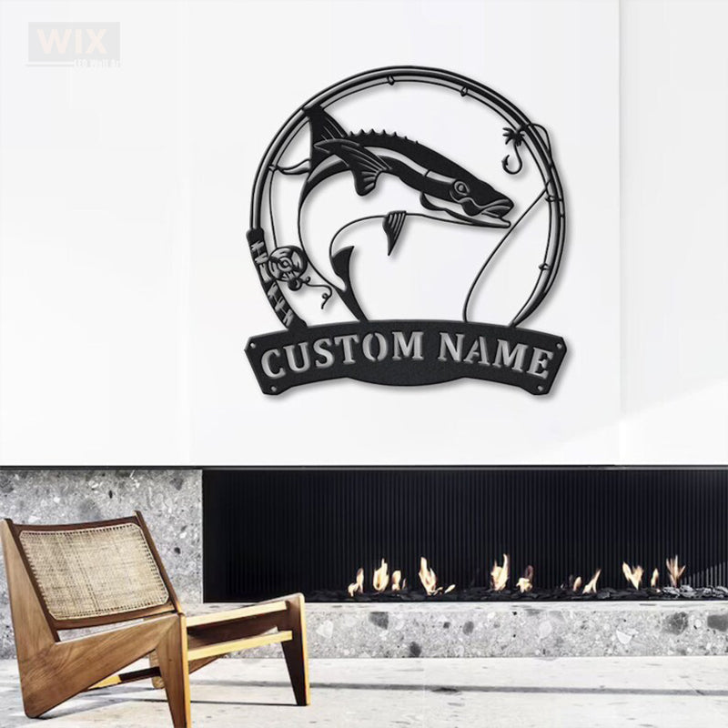 Fishing LED Metal Sign - Wix Decor
