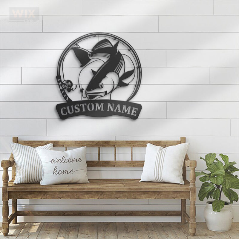 Fishing LED Metal Sign - Wix Decor
