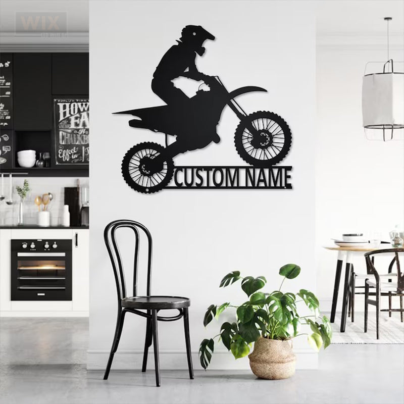 Mountain Bike LED Metal Sign - Wix Decor