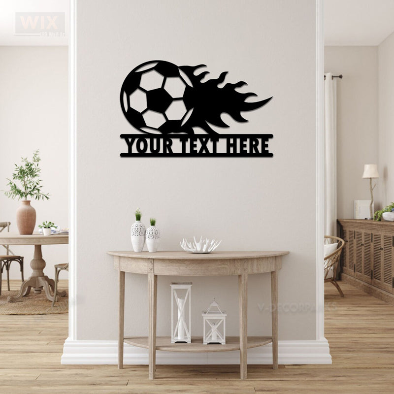 Soccer LED Metal Sign - Wix Decor