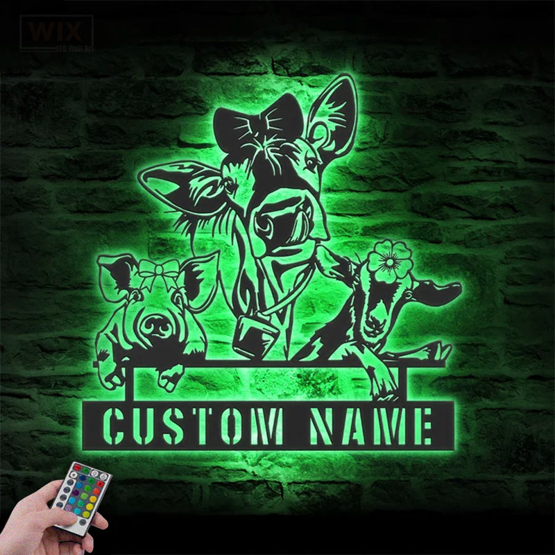 Farm LED Metal Sign