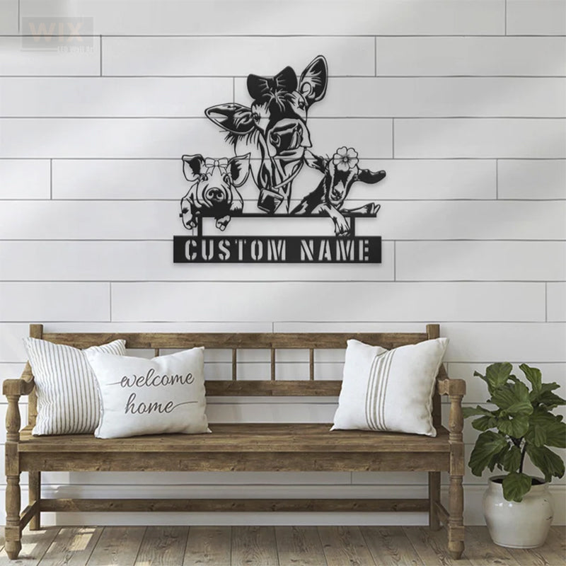 Farm LED Metal Sign