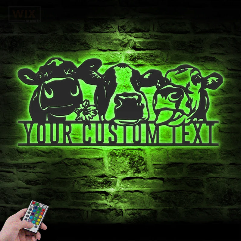 Farm LED Metal Sign
