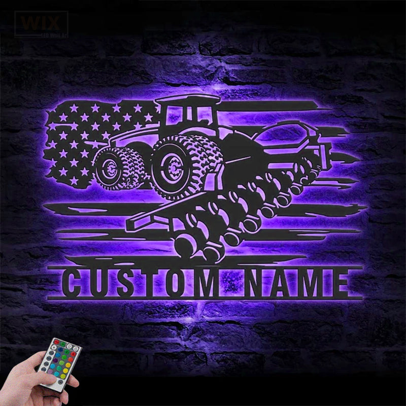 Farm LED Metal Sign