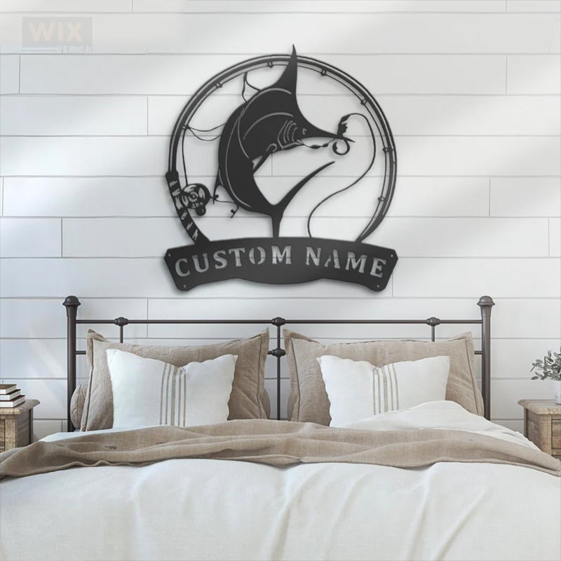 Fishing LED Metal Sign - Wix Decor