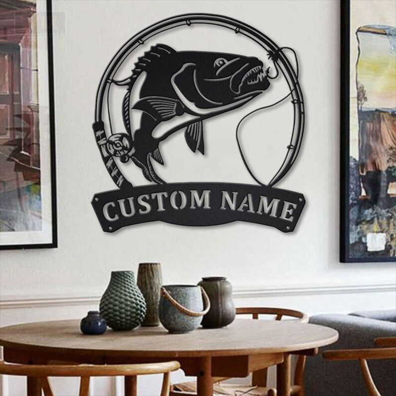 Fishing LED Metal Sign - Wix Decor