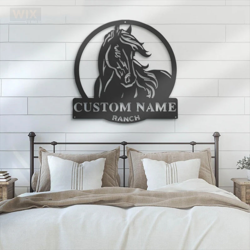 Horse LED Metal Sign