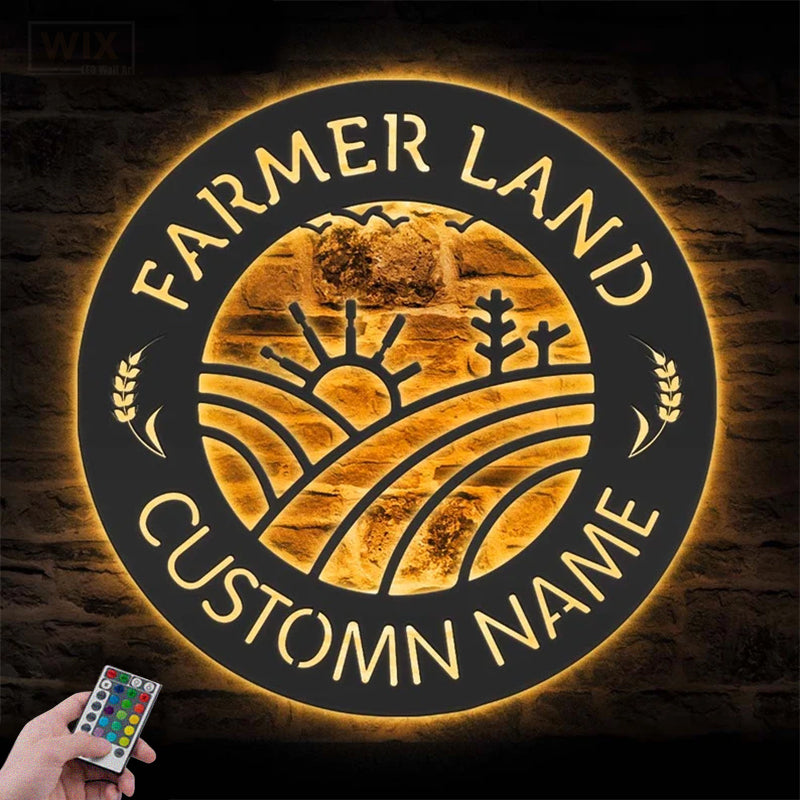 Farm LED Metal Sign