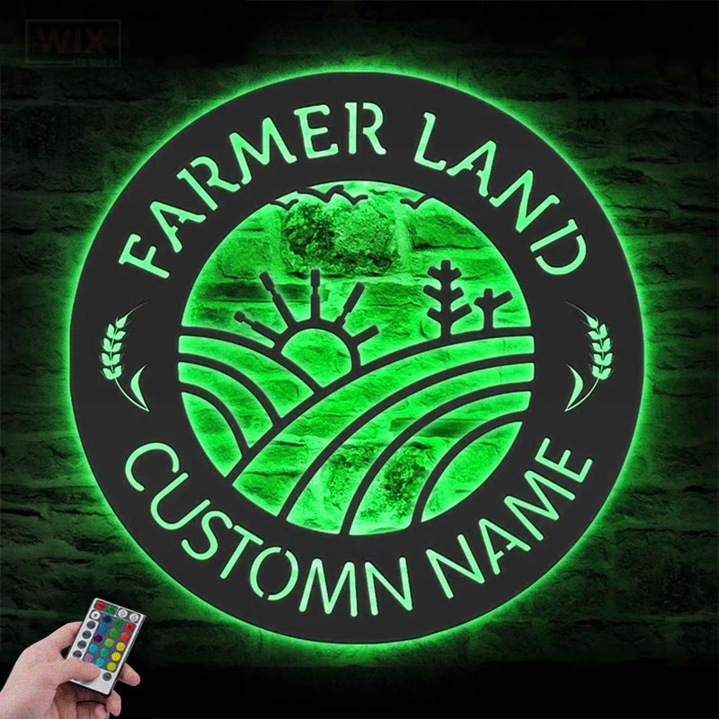Farm LED Metal Sign
