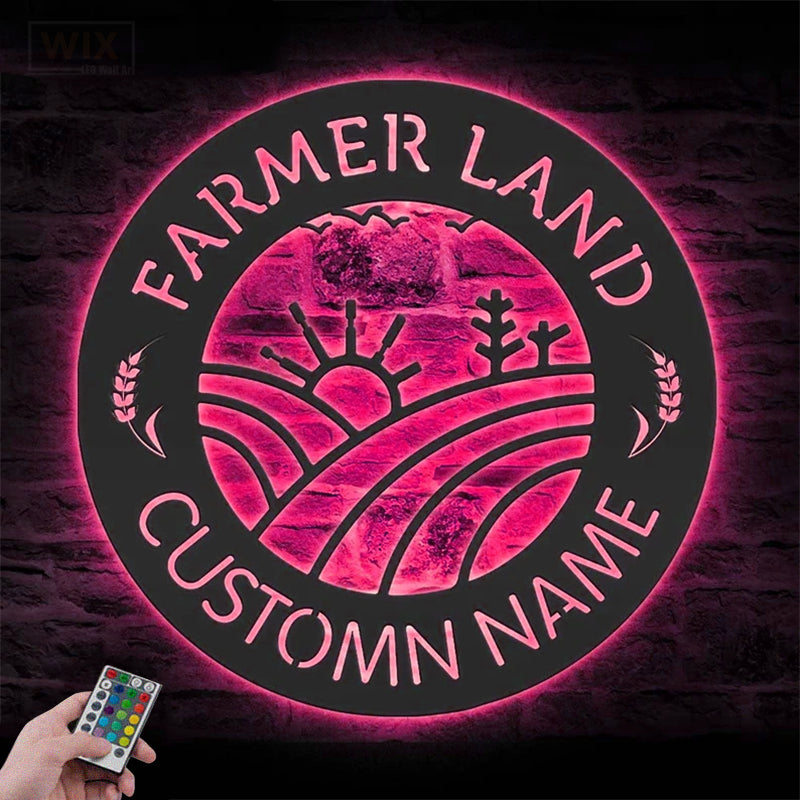 Farm LED Metal Sign